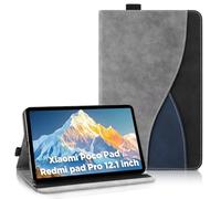 AsWant Custodia per Xiaomi Redmi Pad Pro 12.1 Pollici 2024 - Pelle Ultra Sottile PU Case con Funzione Stand Tablet Protettiva Cover Redmi Pad Pro (Gray)