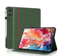 AsWant Custodia per Xiaomi Redmi Pad Pro 12.1 Pollici 2024/Xiaomi Poco Pad, Ultra Sottile con Funzione Stand Slim PU Protettiva Redmi Pad Pro 12.1 Case, Verde