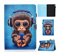 Aswant Lenovo Tab M10/M10 HD 1st Gen Custodia a portafoglio in pelle PU con slot per schede magnetica per tablet Lenovo Tab M10 / Lenovo Tab M10 HD - Music Monkey