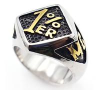 Aswin Retro Moto da Uomo 1% Anello in Acciaio al Titanio alla Moda Maschile prepotente Anello in Acciaio 7-15#