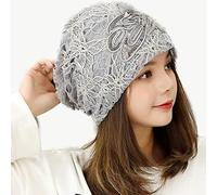 ASXZ Berretto di Protezione EMF, Cappuccio Traspirante Anti Radiazioni in Fibra d'Argento, Cappello schermante WiFi 5G 4G RF,Light Gray