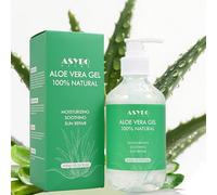 ASYBO Aloe Vera Gel 300 ml - 100% pura aloe vera per viso, corpo, capelli, crema lenitiva e nutriente all'aloe per pelle secca, scottature, acne, lozione dopo-sole