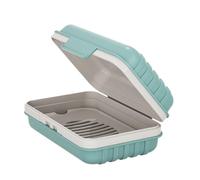 Asyduey 1 Pezzo Portasapone, Scatola Portasapone in Plastica Blu con Coperchio per Palestra e Viaggi