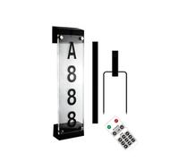 Asyduey 1 Set di Targhe Solari per Esterni per Numero Civico, Lampada da Parete per Porta, Lampada da Parete Digitale Impermeabile, Luce per Indirizzo della Villa, Luce per Indirizzo