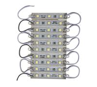 Asyduey 1 X 10Pcs 5050 SMD 3 LED Modulo LED Strip String Light Impermeabile DC 12V Bianca