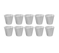 Asyduey 10PZ Stampi per Crostate di Uova nel Lega di Alluminio un Forma di Fiore un Cinque Petali Stampi per Torta di Mousse Stampi per Budino di Gelatina DIY