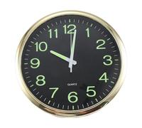 Asyduey 12 Pollici Rotondo Grande Orologio da Parete Luminoso Glow nel Il Dark Non Ticchettio per Interni -Golden