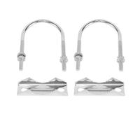 Asyduey 2 Pezzi Morsetto per Montaggio Antenna U-Bolt Hardware di Montaggio Morsetto per Albero 'Antenna Accessori per Staffa un Ganascia un V per Antenna Esterna Domestica