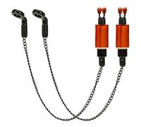 Asyduey 2 Pz. Segnalatori di Abboccata Carp Fishing Hangers Bobbins Swingers Indicatori Allarme di Pesca Swinger Catena in Acciaio Allarme di Abboccata Rosso