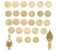 Asyduey 28 Pezzi di Lettere di Punta per Bruciare nel Legno, Strumenti per Bruciare nel Legno, Set Personalizzati, Utilizzati per Intagliare il Legno Artigianale DIY
