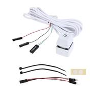 Asyduey 2M Luci LED Portatili Computer Desktop Switch PC Avvio Esterno Pulsante di Accensione/Spegnimento di Prolunga, Luce RGB