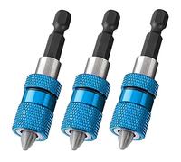 Asyduey 3 PZ 60Mm Punte un Vite per Muro un Secco Setter Magnetico Bit Holder 1/4 di Pollice Codolo Esagonale Punte del Driver di Profondità Regolabile Supporto un Vite