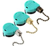 Asyduey 3PZ ZE-268S6 Interruttore del Ventilatore un Soffitto 3 Velocità 4 Fili per Ventilatori un Soffitto e Applique da Parete Interruttore un Catena un Strappo di Ricambio