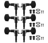 Asyduey 6 Pezzi Nero Sealed elettrico a punto pioli Sintonizzatore Macchina Capo 3L / acustico chitarra