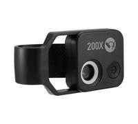 Asyduey Accessorio per Microscopio per Cellulare 200X con Microscopio A Finestra, Mini Microscopio Digitale Portatile con Luce un LED/Clip Universale