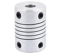 Asyduey Accoppiamento per Albero da 6mm a 8mm 25mm Lunghezza 18mm Diametro del Motore Passo-Passo Accoppiatore Connettore in Lega di Alluminio per Stampante 3D CNC Machine DIY Encoder