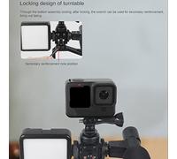 Asyduey Adattatore per Attacco Hot Shoe Triplo Supporto per Staffa Un Doppia Vite Supporto per Fotocamera DSLR per Luce Flash per Microfono Video Un LED,B
