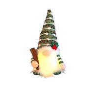 Asyduey Bambola di Natale Slitta Elfo Gnomo da Sci con Luce LED Rudolph Decorazioni Natalizie per la Casa Regali di Natale Capodanno 29 cm Verde