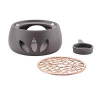 Asyduey Base del Supporto per Scaldavivande nel Ceramica Base Isolante per Scaldavivande Scaldabagno per Tè e Caffè Supporto per Base Riscaldante per Candele Vuote B