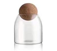 Asyduey Bottiglie di Vetro Trasparente, Contenitori per Alimenti In Vetro con Tappo Rotondo Ermetico, per Caramelle, Noci, Spezie, Chicchi di Caffè, 9 X 10 cm Durevoli