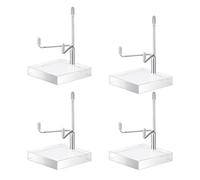 Asyduey Cavalletto Espositore con Braccio Regolabile in Metallo da 4 Pezzi con Base in Acrilico Supporto per Cavalletto per Esposizione su Cavalletto Acrilico Resistente Facile da Usare