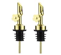 Asyduey Confezione da 2 Beccucci per Olio In Acciaio Inossidabile, Beccucci per Bottiglie di Ricambio, Beccucci per Olio, Versatori per Liquori, Funzione di Ribaltamento Automatico, Durevole