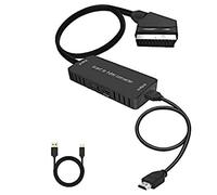 Asyduey Convertitore Audio da Scart A Convertitore Audio L'Adattatore per Decoder Video Supporta L'Adattatore di Conversione HD 1080P