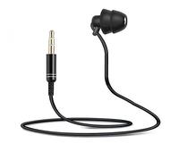 Asyduey Corto Unilaterale Prolunga Cuffia Auricolare in-Ear Auricolare Singolo Auricolare Monoblocco in Silicone Jack da 3,5 mm per Telefono Resistente Nero
