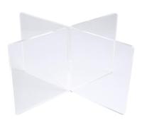 Asyduey Espositore A Forma di X Porta Libri In Acrilico per Libri di Cucina Menu di Ricette Riviste Porta Libri di Fiabe per Display S Trasparente