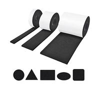 Asyduey Feltrini Autoadesivi in Feltro, 3 Rotoli di Feltrini in Feltro (100 X 10 Cm + 100 X 5 Cm + 100 X 2 Cm),5 Mm Autoadesivi,Per Sedie