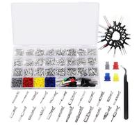 Asyduey Kit di Connettore Elettrico per Auto da 24 Tipi-Pin Connettori A Filo Terminale da 459pcs-1 A 3,5 mm Set di Crimpatura Elettrica Automobilistica