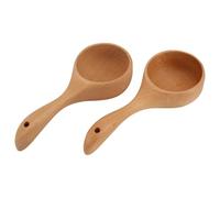 Asyduey Mestolo per Sale da Bagno Mestolo in Legno Mestolo per Contenitori Mestoli per per Cucinare 2 Pezzi