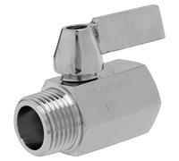 Asyduey Mini Valvola un Sfera nel Acciaio Inossidabile 304 (1/2 Pollice Femmina X) Filettatura NPT, Valvola di Controllo Della Testa del Regolatore del Flusso D'Acqua