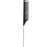 Asyduey modo caldo nero Fine-dente pettine di plastica e metallo Pin antistatico Hair Style coda di ratto pettine 220x28x4mm Hair Styling