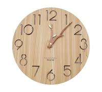 Asyduey Orologio da Parete 3D nel Legno Nordico Orologio da Parete Cava per Camerette/Decorazioni per La Casa 12 Pollici
