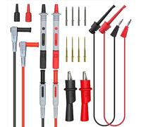 Asyduey P1308B 18PCS 4MM Spina A Banana Sostituibile Sonda per Multimetro Morsetto A Coccodrillo