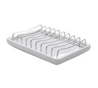 Asyduey Portasapone Scolapiatti in Ceramica, Portasapone per Doccia, per Portasapone in Teak, 1 Pezzo