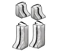 Asyduey Portatili per Stivali Alti e da, 2 Pacchi Alti + 2 Pacchi Corti, Impermeabili per Stivali da Viaggio e Tutti I Giorni Nere