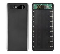 Asyduey Power Bank 5V Dual USB 8X18650 con Display Digitale Caricatore per Telefono Cellulare 18650 Portabatteria-Nero