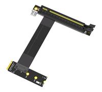 Asyduey Riser Adattatore M.2 NVME A PCIE X16 di Prolunga Grafica 90 Gradi PCI Express 3.0 Riser Chiave 16X A M B