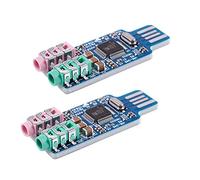 Asyduey Scheda Audio USB da 2 Pezzi con Driver Gratuito CM108 Chip per Scheda Audio USB Blu