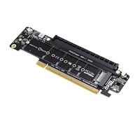 Asyduey Scheda Riser di Espansione PCIE4.0 PCIE X16 TO M.2 Scheda Adattatore SSD NVME PCIE X16 Un X8+X4+X4 Quad VROC .2 Porta NVMe