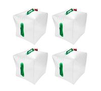 Asyduey Set di 4 Taniche per Acqua Pieghevoli con Manico e Rubinetto Versatore 20
