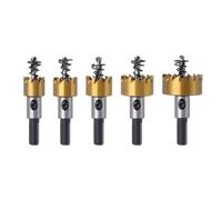 Asyduey Set di 5 Pezzi di Frese per Fori In Acciaio Ad Alta Velocità da 16 Mm-30 Mm, Adatte per Metallo, Rame, Acciaio Inossidabile e Piastre di Facile Installazione Facile da Usare
