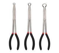 Asyduey Set di Pinze per Pinze per Tubi Flessibili da 3 Pezzi da 11 Pollici, Pinze per Rimozione Tubi da 6 Mm, 13 Mm, Diametro 18 Mm, Pinze per Rimozione Cuffia Candela Offset, Ganasce Seghettate