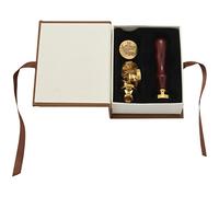 Asyduey Set di Timbri Sigillo di, 6 Pezzi Timbri Ceralacca Sigillo Teste nel Manico nel Legno con Scatola Regalo Vintage