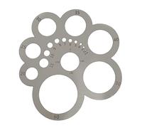 Asyduey Strumento di Taglio nel Pelle Taglierina Ad Angolo Modello di Disegno un Cerchio Righello nel Metallo per Lavorazione Della Pelle, Lavorazione del Legno, Cucito, DIY