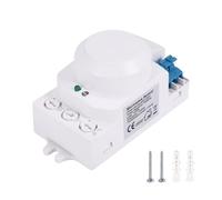 Asyduey System HF un 5,8 GHz LED Microonde Sensore di Movimento un 360 Gradi Interruttore Della Luce Rilevatore di Movimento del Corpo, Bianca