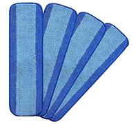 Asyduey Tampone di Pulizia nel Microfibra da 4 Pezzi, Compatibile per Mop, Pad Riutilizzabili Più Veloci, Testina di Pulizia di Ricambio per Pavimenti nel Legno