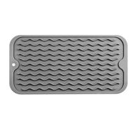 Asyduey Tappetino per Asciugare I Piatti per Molteplici, Facile da Pulire, Ecologico, Resistente al, Tappetino In Silicone per Bancone Della Cucina Grigio-un Durevole